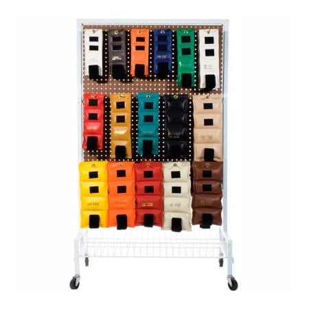 Fabrication Enterprises Cuff Deluxe Wrist and Ankle Weight W/ Mobile Rack, 32 Piece Set 240240